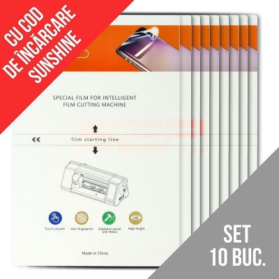 Set 10 bucati folie protectie hydrogel Clear TPU-HD AAA - cu coduri de incarcare ! foto