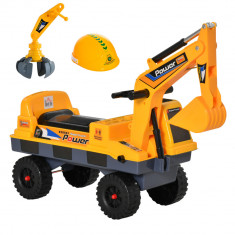 Buldozer excavator HOMCOM, jucarie 2 in 1, 90x28x58cm galben | Aosom RO