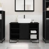 Cabinet pentru chiuvetă Stejar negru 91x35x60 cm Lemn prelucrat