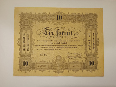 AUSTRO UNGARIA 10 FORINTI 1848 SUPERBĂ foto