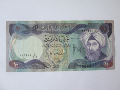 Iraq 10 Dinars 1982 in stare foarte buna foto