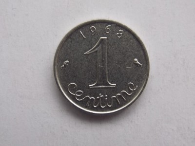 1 CENTIME 1968 FRANTA foto