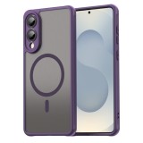 Husa Matte MagSafe pentru Samsung Galaxy S25 Edge , protectie completa, contur mov