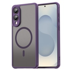 Husa Matte MagSafe pentru Samsung Galaxy S25 Edge , protectie completa, contur mov