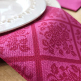 Servetele de masa festive Linclass - Damast (roz inchis) / 40 x 40 cm / 50 buc, Mank