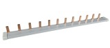 Bara Pieptene busbar OMU SYSTEM 1 pol 63A izolata 210mm 10mm &sup2; tip pini , 12 module pentru conexiuni electrice 230 400V AC