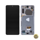 Display cu Touchscreen Samsung Galaxy S21+ 5G G996 cu Rama Argintiu (Phantom Silver) Service Pack GH82-27268C