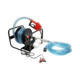 Pompa transfer combustibil mobila Breckner Germany 12 V, 40 L/min, 155 W, 13 A, cu furtun si filtru, absorbtie 3-5 m, inaltime pompare 10 m, 20 Kg