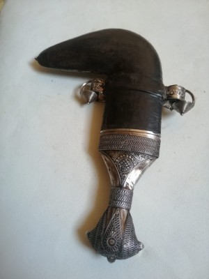 Superb pumnal vintage argint khanjar regal din Oman foto
