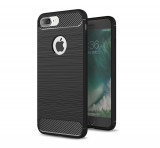 Husa Pentru APPLE iPhone 7 Plus / 8 Plus - Luxury Carbon TSS, Negru