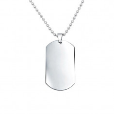 Lantisor Cu Pandantiv Dog Tag Inox foto