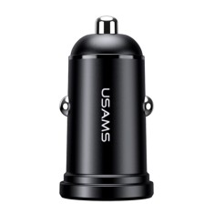 Incarcator Auto Usams, C20 2.4A, Dual USB Mini, US-CC114, Negru foto