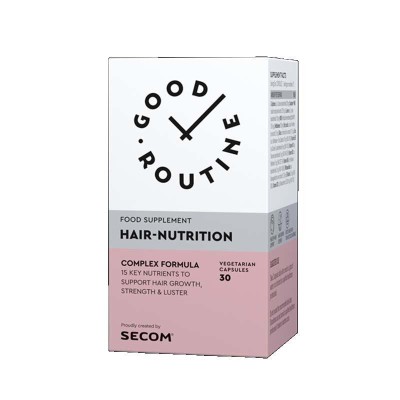 Supliment pentru Sustinerea Cresterii Rezistentei Hidratarii si Elasticitatii Parului Hair Nutrition Good Routine 30 capsule vegetale Secom foto