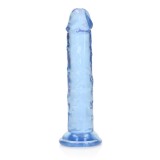 Dildo cu ventuza Straight Realistic REALROCK 6''- Bleu