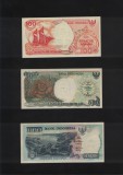 Set Indonezia Indonesia 100 + 500 + 1000 rupii rupiah 1992 unc