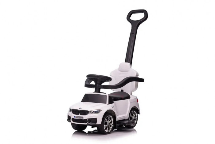 Masinuta cu maner, 2 in 1, pentru copii, BMW M5, PREMIUM, culoare Alb