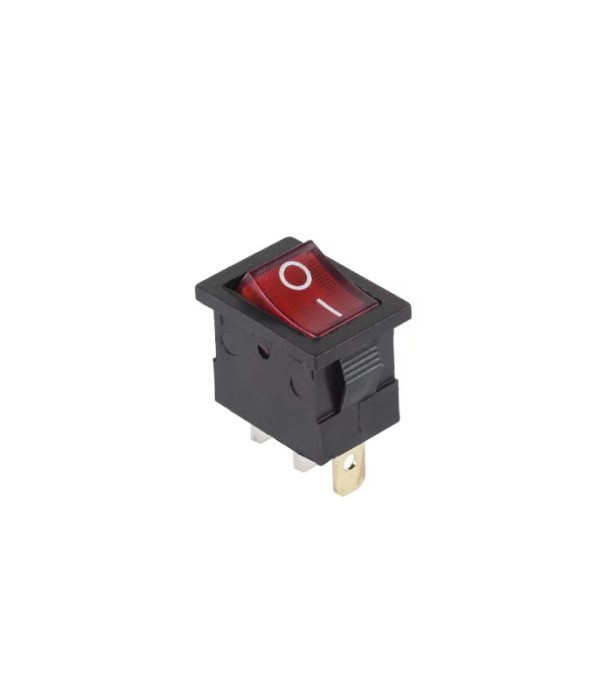 Intrerupator 3 pini ON-OFF rosu 16A 250V cu retinere