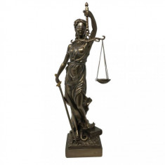 Statueta cu finisaj bronz Justitia 45 x 16 cm