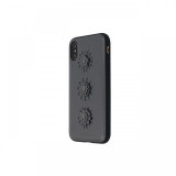Carcasa iPhone X / XS Occa Burch Gray (cu motive florale aplicate si margini cauciucate)