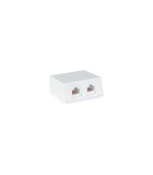 Priza dubla UTP CAT5 RJ45 8p8c alba, Oem