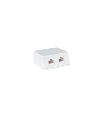 Priza dubla UTP CAT5 RJ45 8p8c alba foto