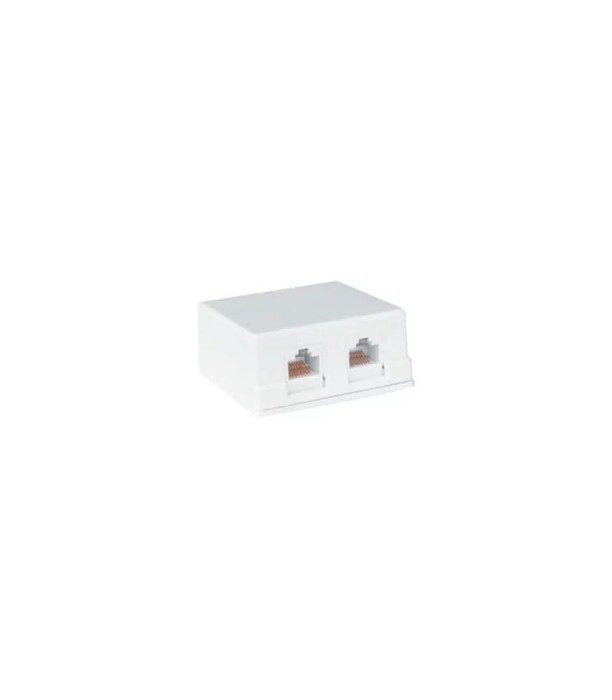 Priza dubla UTP CAT5 RJ45 8p8c alba