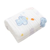 Prosop muselină/bumbac REDQUIT&reg;, alb, elefanti , 70&times;90 cm &ndash; pentru bebeluși și copii, Multicolor