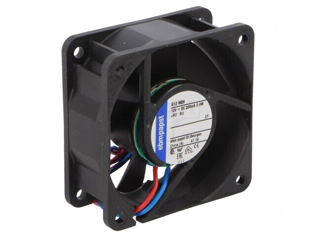 Ventilator axial DC 12V 60x60x25mm 43m3/h 38dBA