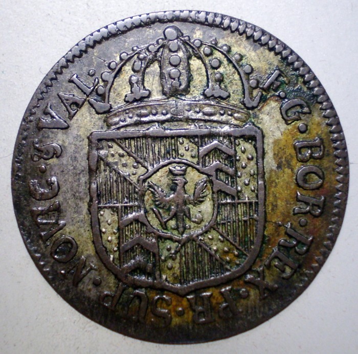 G.092 ELVETIA CANTON NEUCHATEL 1/2 BATZEN 1793 BILLON