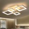 Lustra LED cu telecomanda ELLA 85W, 4 Patrate, lumina Rece/Calda/Neutra, Dimabila, Alb ModernLight Concept
