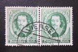 Germania Reich-ul German 1936 Personalități Otto von Guericke 6+19 Pfennig Verde Pereche Orizontală Ștampilată Viersen - OREF1