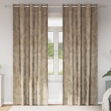 vidaXL Draperii din catifea 2 buc cu gromete Champagne 245x140 cm