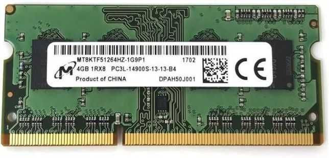 Memorie laptop Micron 4GB PC3L-14900S DDR3 1866 MT8KTF51264HZ