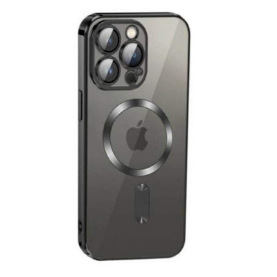 Husa iPhone 13 6.1 MagSafe Silicon Transparenta &amp;amp; Negru foto