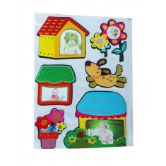 Sticker decorativ, Casute cu poze, 45 cm, WX-EB002