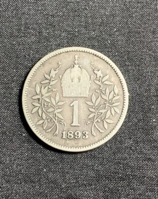 Moneda 1 coroana 1893 Austria argint foto