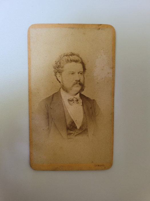 RARA CDV, Portret, foto Lengyel Samu, Kassa, Kosice, Slovacia, ca. 1865