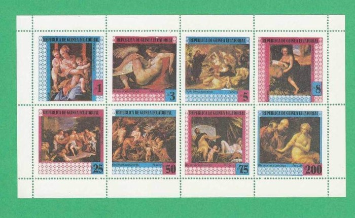 Eq. Guinea - Paintings - unused perforated block F.013