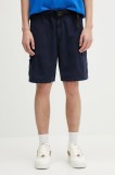 Barbour pantaloni scurți din bumbac Barbour Grindle Cargo Relaxed Short culoarea bleumarin, MST0062