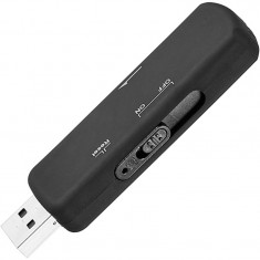 Stick USB Spion Reportofon iUni STK97, Activare vocala, Memorie interna 8GB, Negru foto