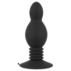 Dop Anal Bouncing Silicon Ventuza Negru 11.8 cm foto