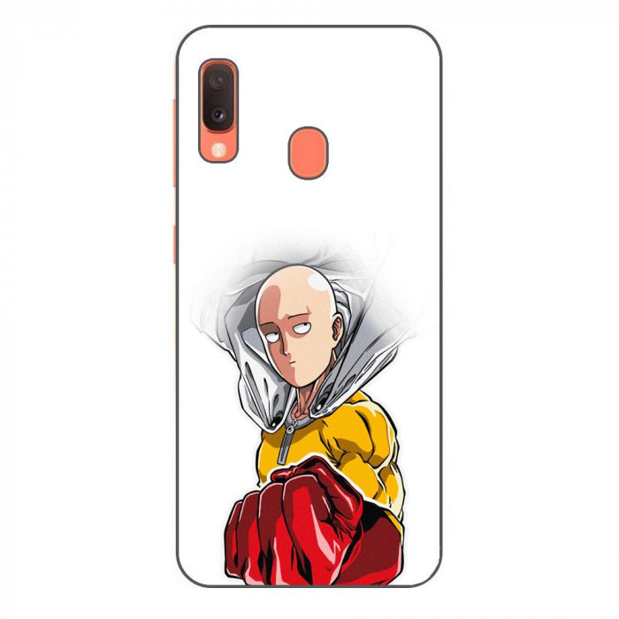 Husa compatibila cu Samsung Galaxy A20e Silicon Gel Tpu Model One Punch Man Saitama