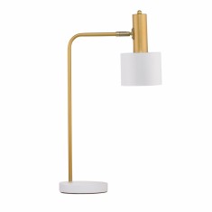 Lampa de masă alba/verde menta Mesha, din metal, 9426651 - Novaluce Alb