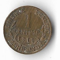 Moneda 1 centime 1911 - Franta