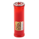 Lum&acirc;nare Decorativă, Altfel, Imagine Maica Domnului, Roșu, 7.2x21cm, Timp Ardere 70 Ore, Oem