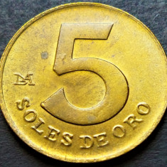 Moneda exotica 5 SOLES DE ORO - PERU, anul 1978 * cod 338 = A.UNC