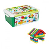 Set de joaca, cutie cu blocuri cilindrice de construit, Pilsan, 224 piese