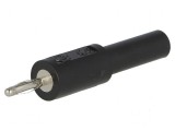 Conector banană 2mm adaptor 36A 30VAC 60VDC negru nichelat