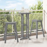 VidaXL Taburete 2 buc Gri deschis HDPE