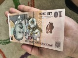 Romania 10 lei 1 iulie 2005 AUNC prima varianta cu o singura pensula